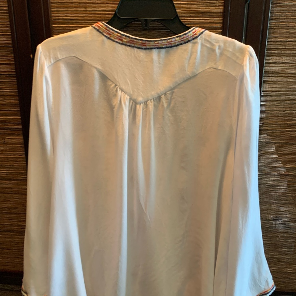 Embroidered White Boho Top - Picture 5 of 5